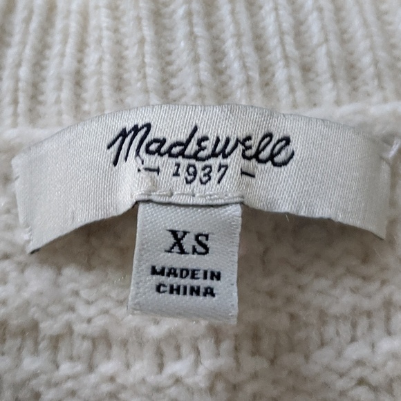 Madewell Texture Play Pullover Sweater Ivory XS - Picture 5 of 7